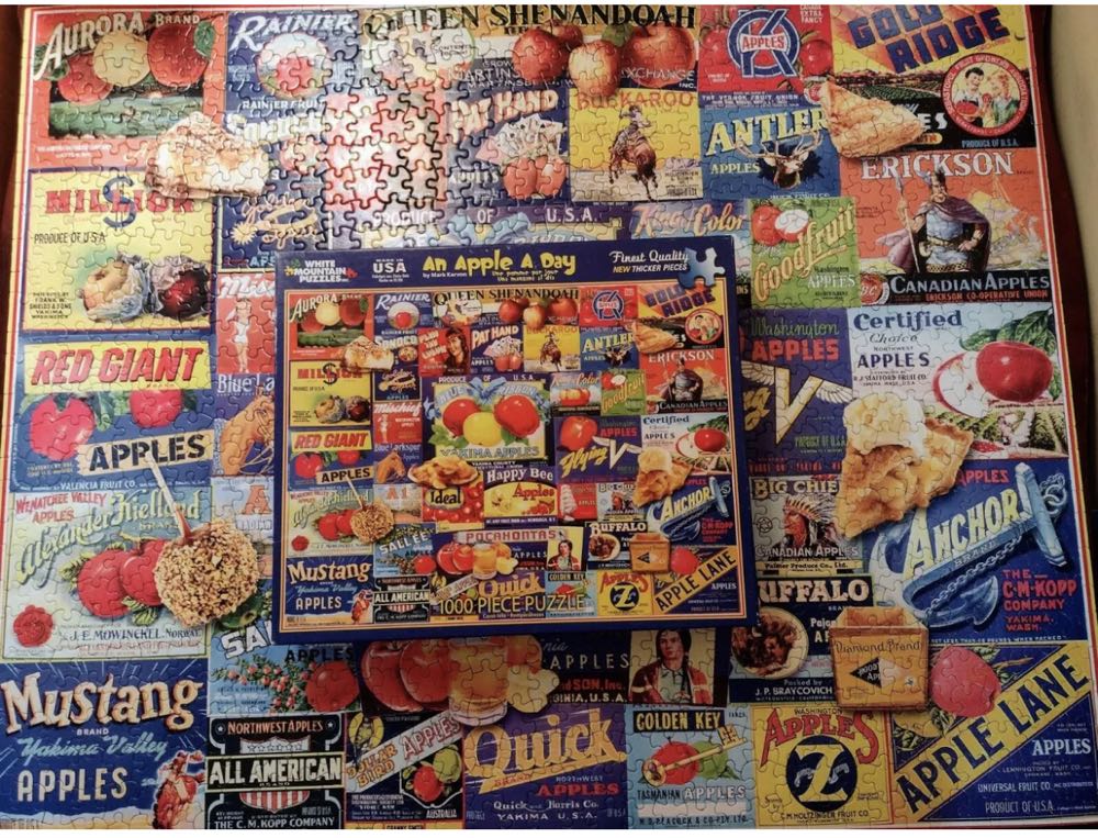 An Apple A Day/#2/Sell/Ship - White Mountain Puzzles puzzle collectible [Barcode 724819256426] - Main Image 4