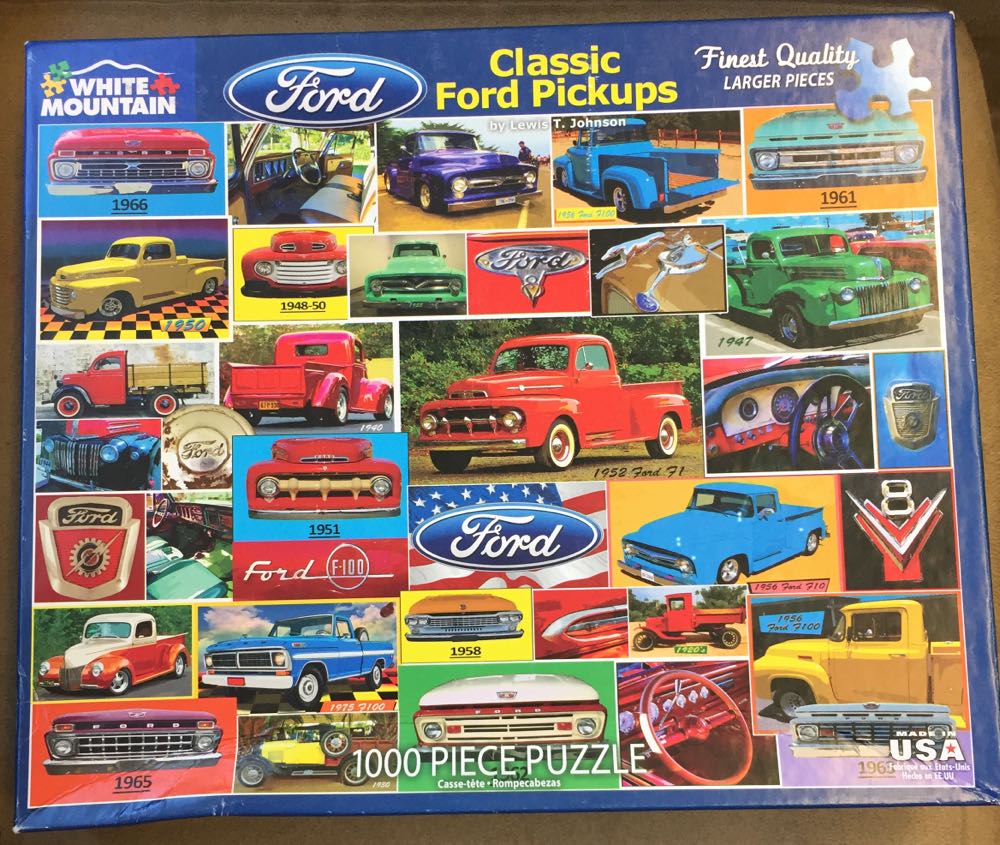 Classic Ford Pickups - White Mountain Puzzles puzzle collectible [Barcode 724819261475] - Main Image 2
