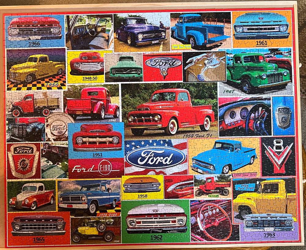 Classic Ford Pickups - White Mountain Puzzles puzzle collectible [Barcode 724819261475] - Main Image 3
