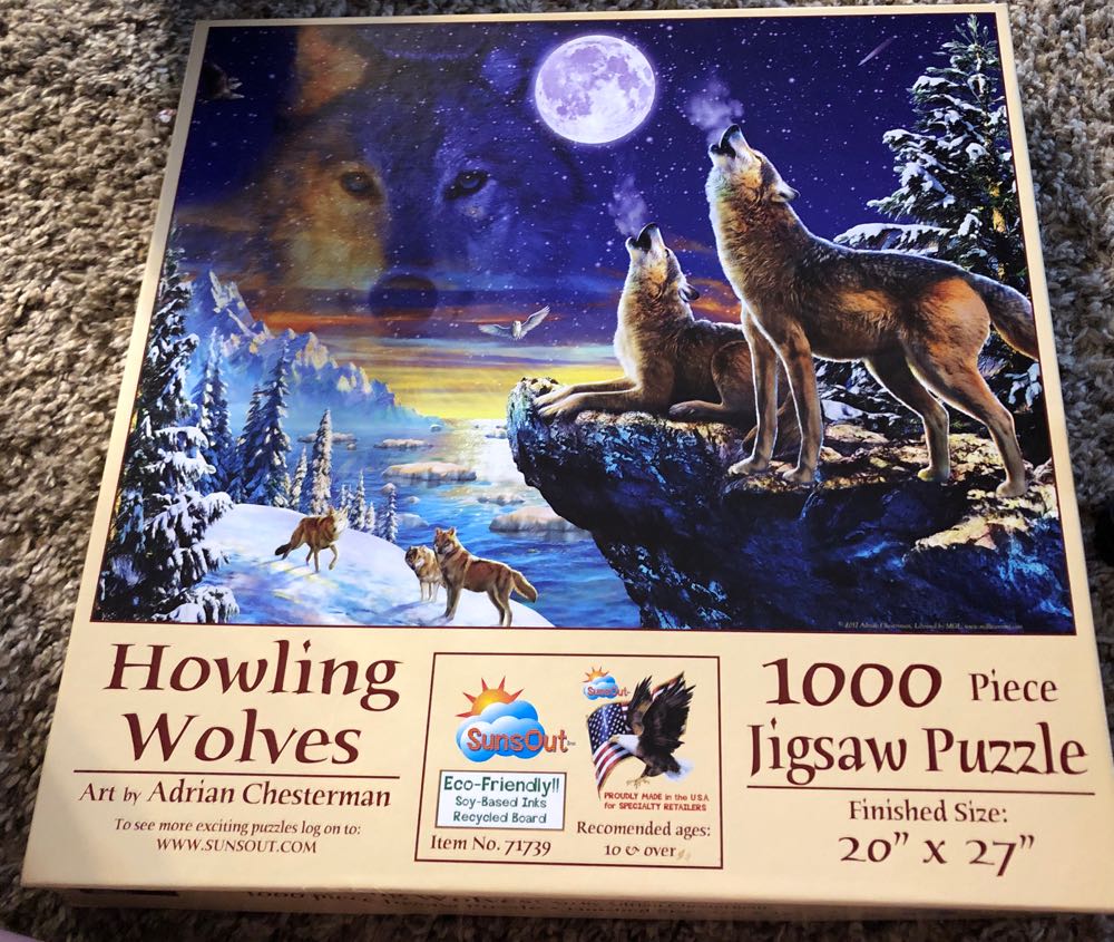 Howling Wolves - SunsOut 🇺🇸 puzzle collectible [Barcode 796780717398] - Main Image 1