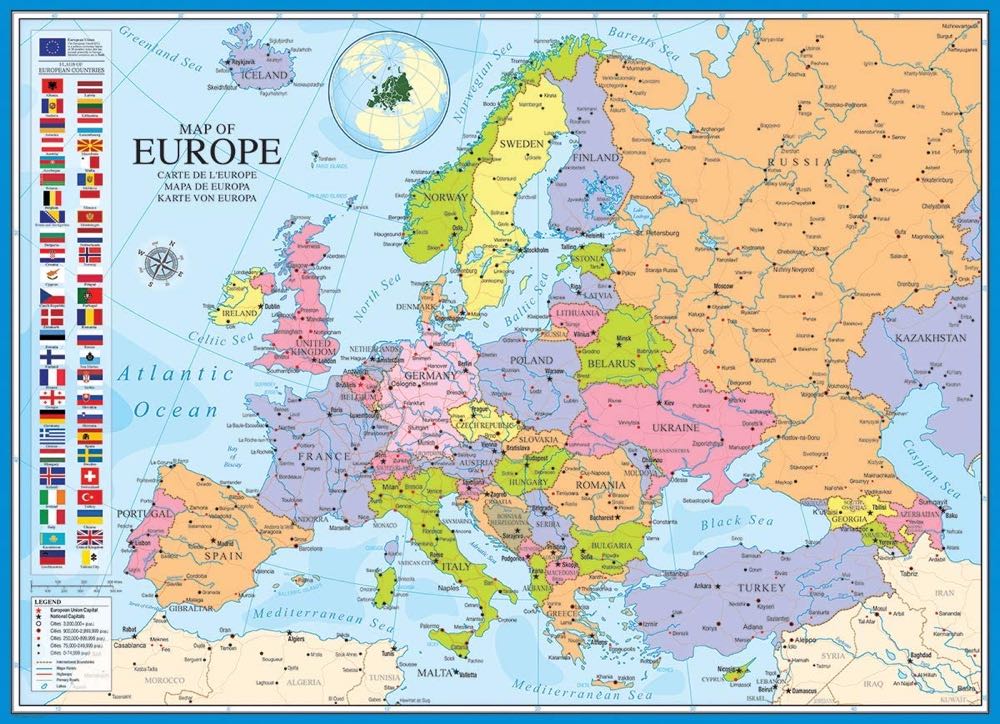 Map Of Europe - EuroGraphics puzzle collectible [Barcode 628136607896] - Main Image 2