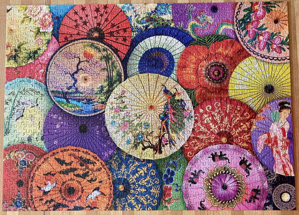 Asian Oil-Paper Umbrellas - Eurographics puzzle collectible [Barcode 628136653176] - Main Image 2