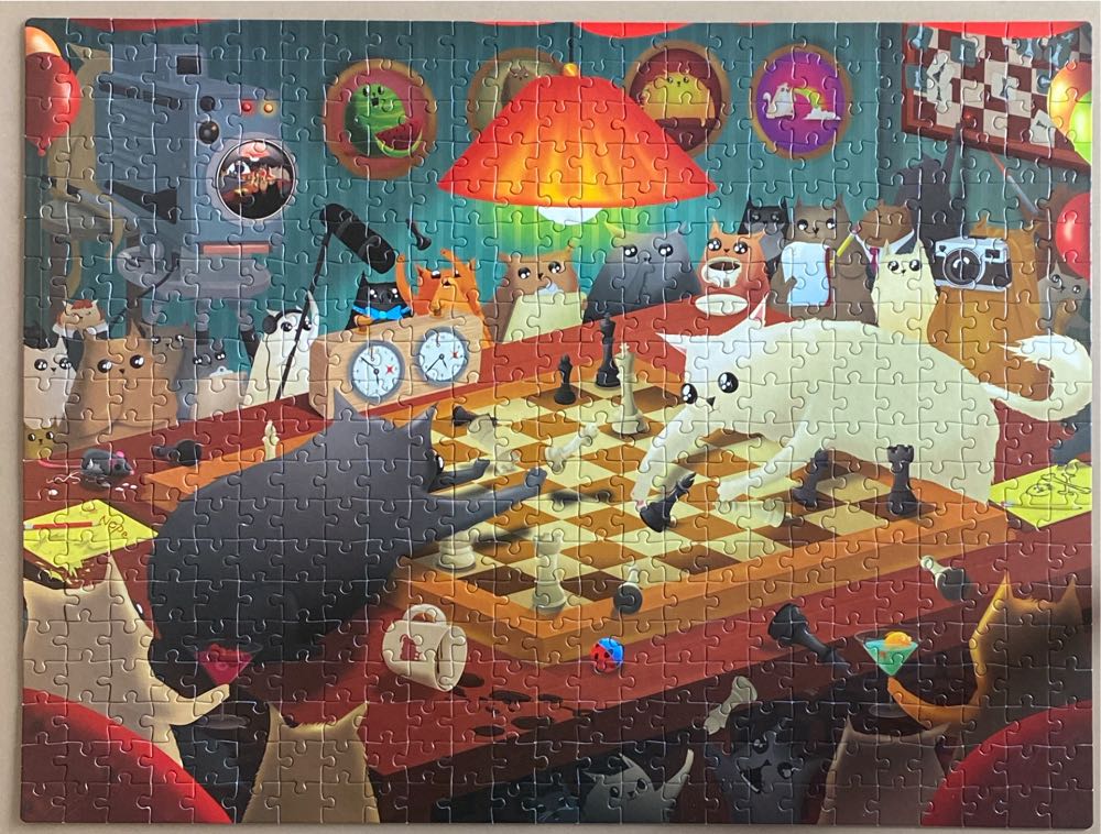 Cats Playing Chess 500 Exploding Kittens Puzzle Pchess 500 6  puzzle collectible [Barcode 0810083042466] - Main Image 2