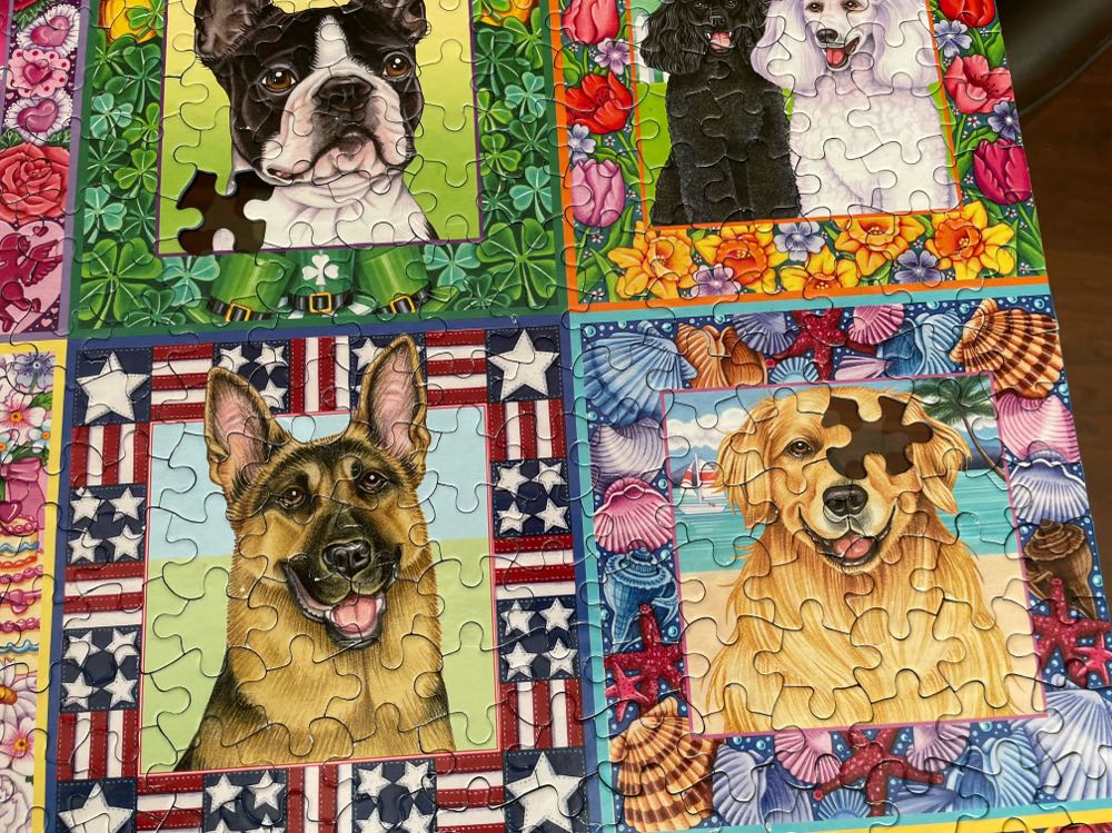 A Year Of Dogs - White Mountain Puzzles puzzle collectible [Barcode 724819256105] - Main Image 4