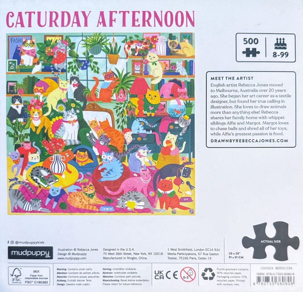 Mudpuppy Caturday Afternoon - Mudpuppy puzzle collectible [Barcode 9780735380806] - Main Image 3