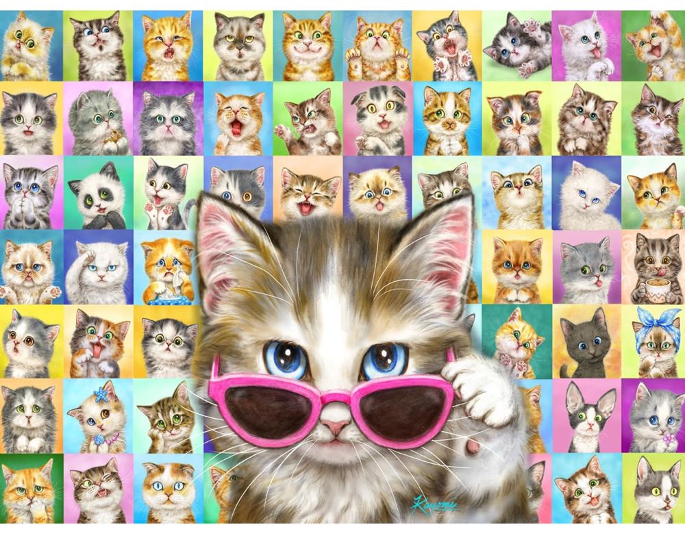 Cool Cats - Cheryl - Vermont Christmas Company puzzle collectible [Barcode 819273024558] - Main Image 2