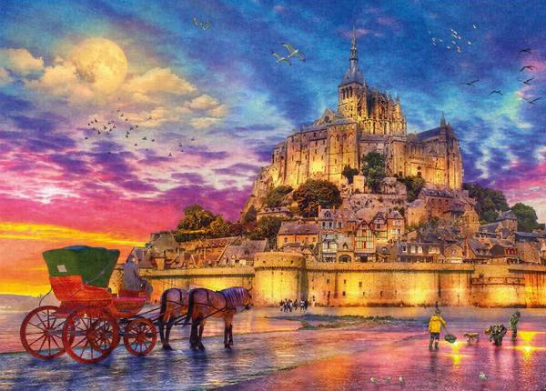 Mont Saint Michel  - Gibsons puzzle collectible [Barcode 5012269064087] - Main Image 2