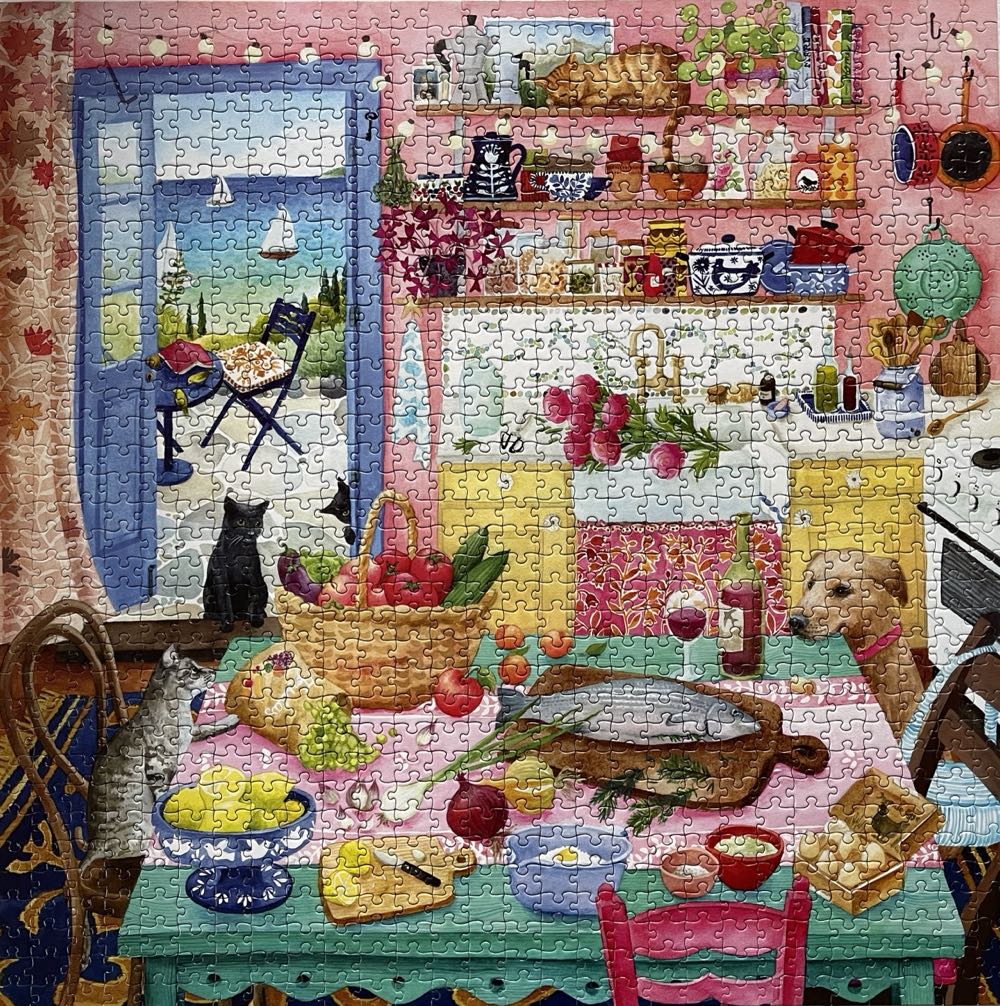 Pink Kitchen - Eeboo puzzle collectible [Barcode 689196516009] - Main Image 2