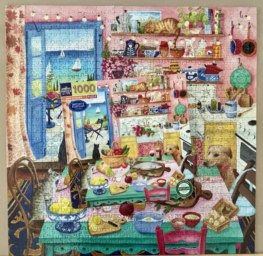 Pink Kitchen - Eeboo puzzle collectible [Barcode 689196516009] - Main Image 4