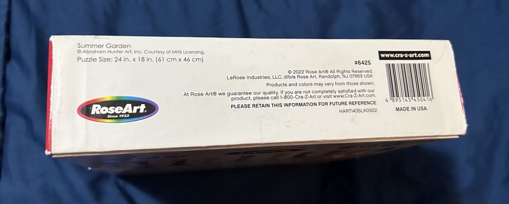 Summer Garden - Sold - Rose Art puzzle collectible [Barcode 4895145450416] - Main Image 2