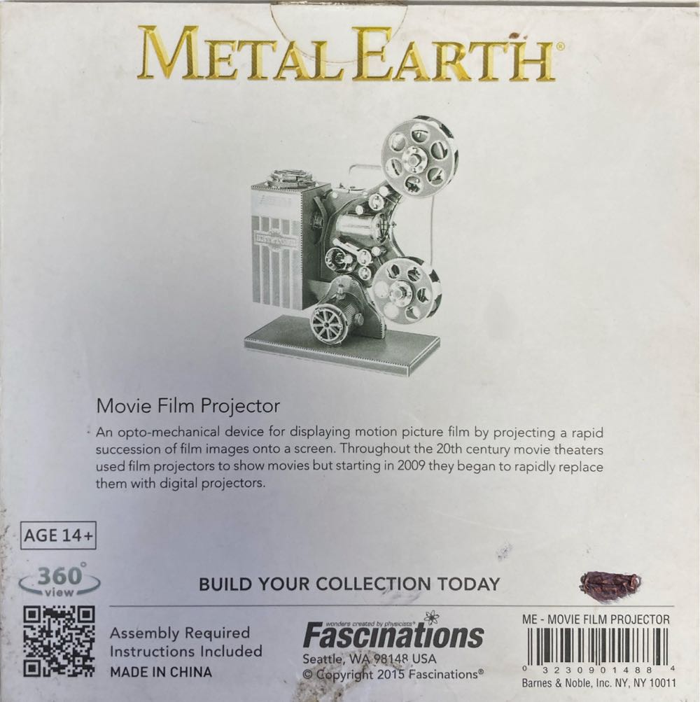 Movie Film Projector - Metal Earth puzzle collectible [Barcode 032309014884] - Main Image 2