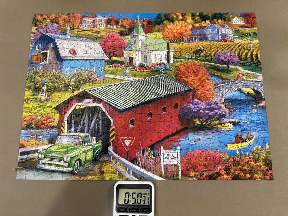 Hill Village Covered Bridge🆕🚪 - MasterPieces New puzzle collectible [Barcode 705988322921] - Main Image 2