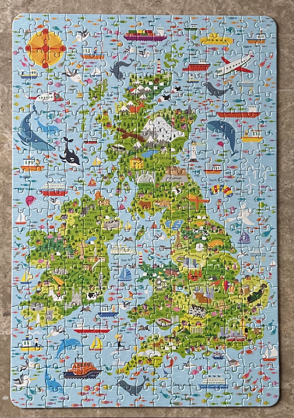 Atlas & Jigsaw Great Britain & Ireland - Usborne puzzle collectible - Main Image 3