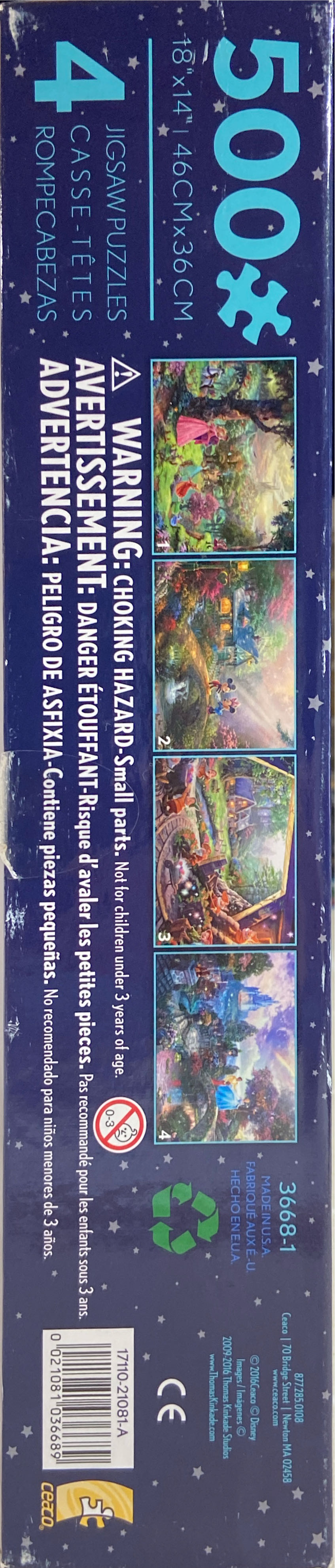 Disney Thomas Kinkaid-4 Pack - Ceaco 🇺🇸 puzzle collectible - Main Image 2