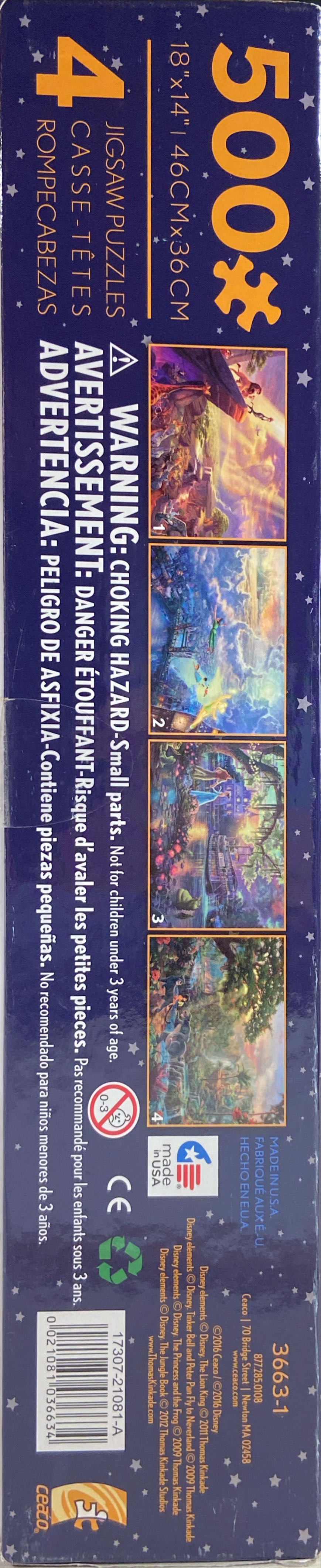 Disney Thomas Kinkaid-4 Pack - Ceaco 🇺🇸 puzzle collectible - Main Image 2