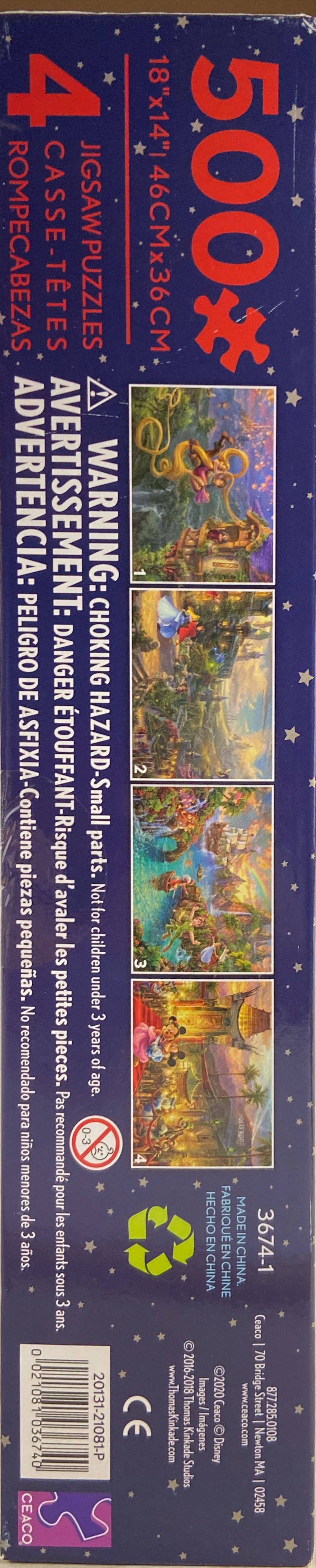 Disney Thomas Kinkade-4 Pack - Ceaco 🇺🇸 puzzle collectible - Main Image 2
