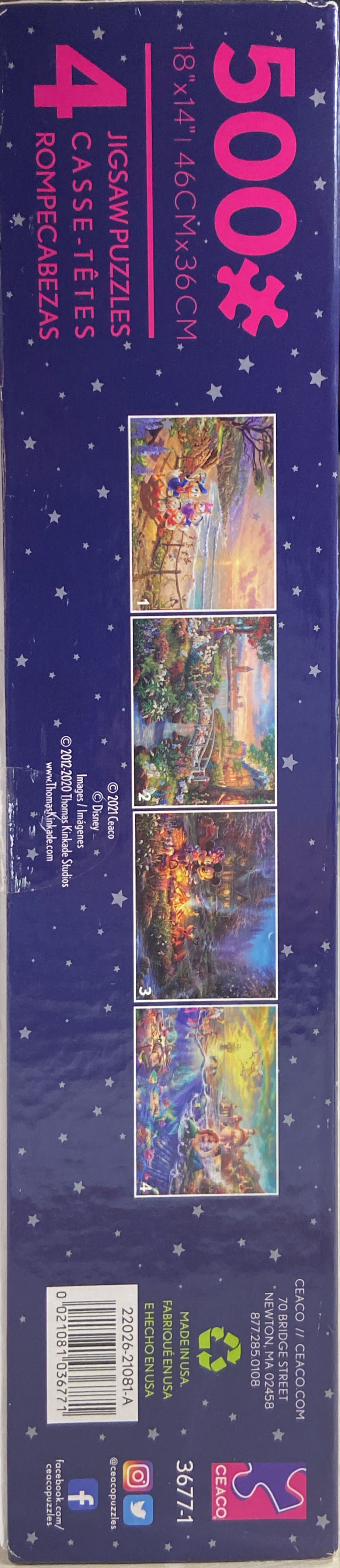 Disney Thomas Kinkade-4 Pack - Ceaco 🇺🇸 puzzle collectible - Main Image 2