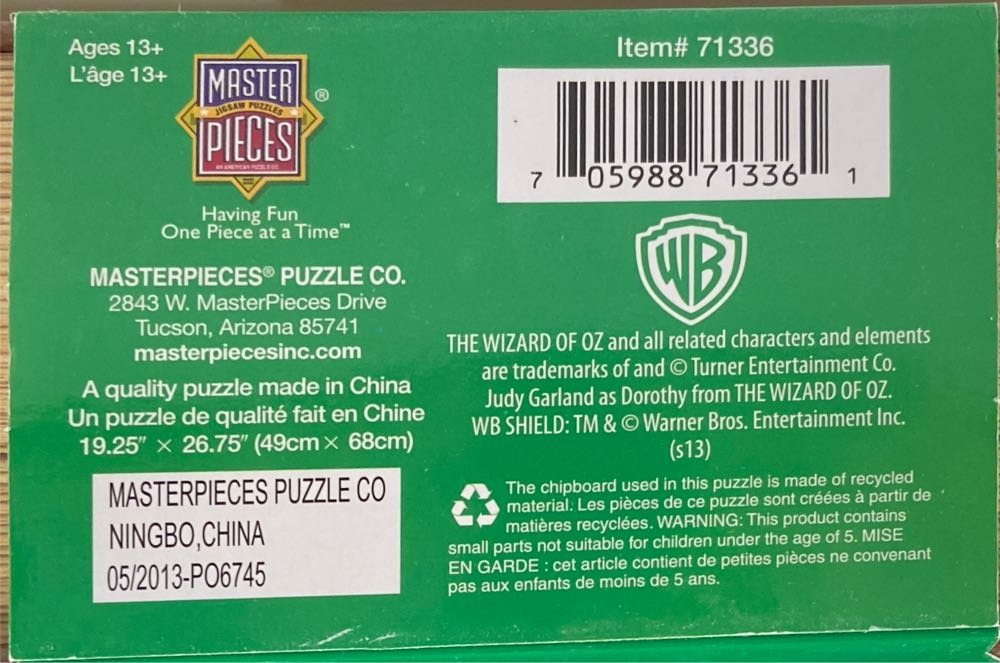 The, Wizard Of Oz - MasterPieces puzzle collectible - Main Image 3