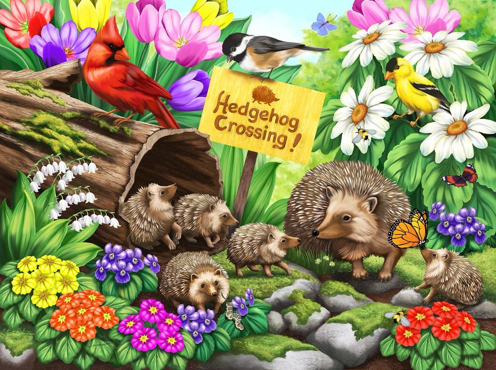 Hedgehog Crossing  - From Cheryl - SunsOut puzzle collectible - Main Image 2