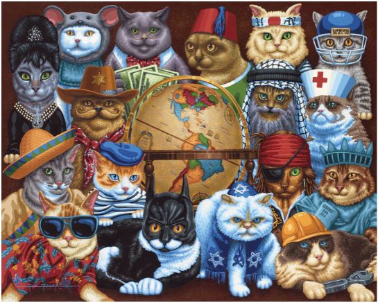 Cats Around the World - Mini 🔵 - Dowdle puzzle collectible - Main Image 2
