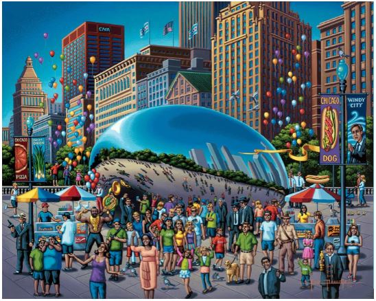 Chicago Bean - Mini 🔵 - Dowdle puzzle collectible - Main Image 2