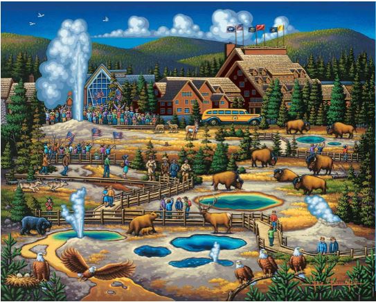 Yellowstone Old Faithful - Mini 🔵 - Dowdle puzzle collectible - Main Image 2