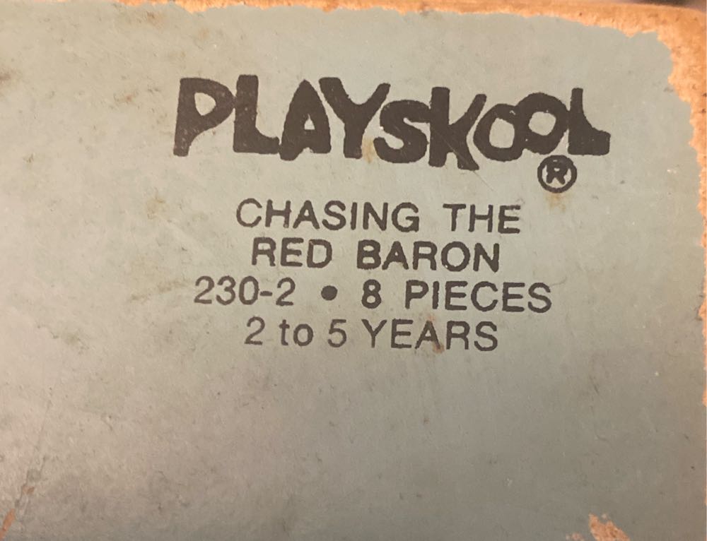 Playskool Chasing The Red Baron 8 Piece Wooden Puzzle - Playskool puzzle collectible - Main Image 2