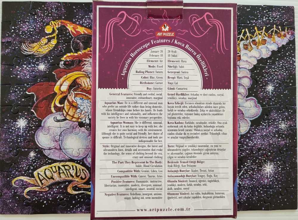 Horoscopes - Aquarius - Art Puzzle puzzle collectible [Barcode 8682450148116] - Main Image 4