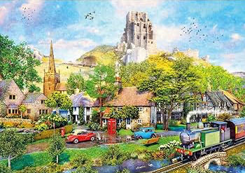 Below Corfe Castle (Linda van Den Broek) - Gibsons puzzle collectible [Barcode 5012269063943] - Main Image 2