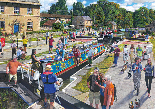 Wiltshire Waterways Saskia Lenen - Gibsons puzzle collectible [Barcode 5012269063967] - Main Image 2