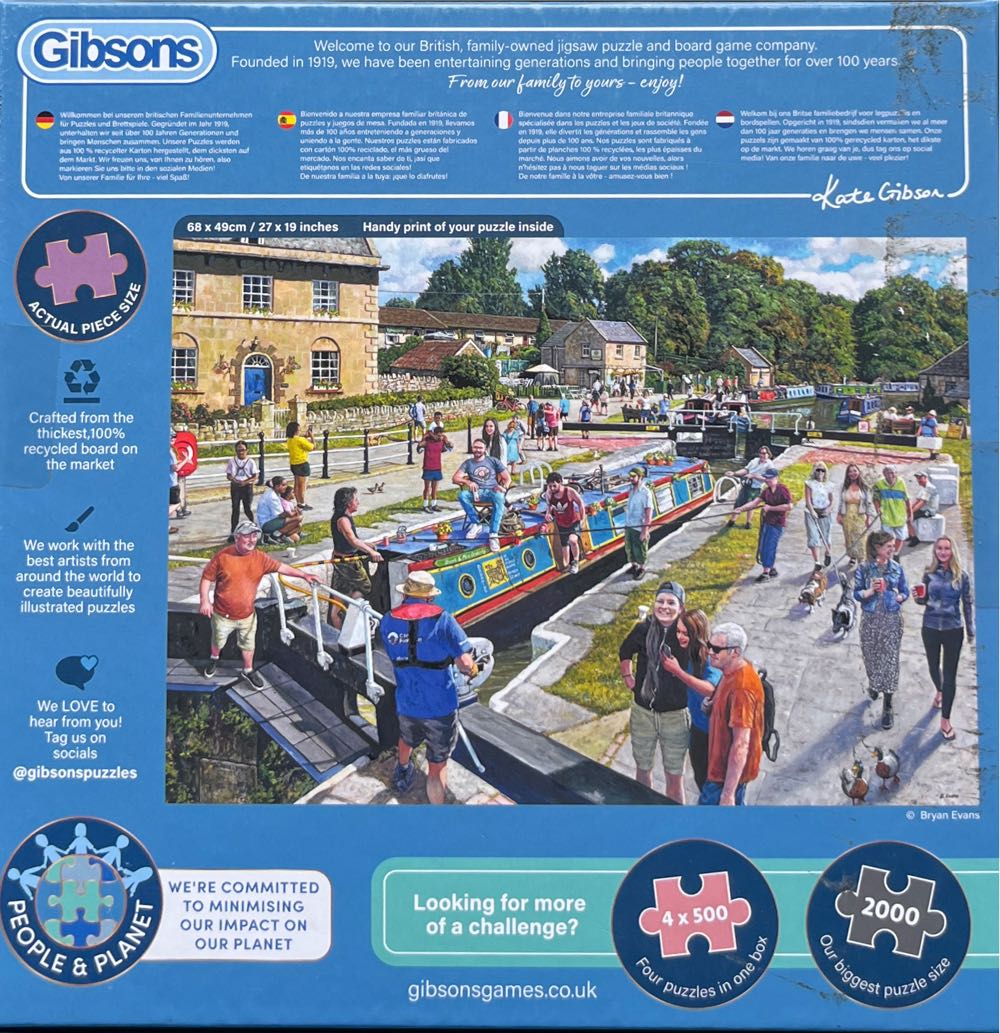 Wiltshire Waterways Saskia Lenen - Gibsons puzzle collectible [Barcode 5012269063967] - Main Image 3