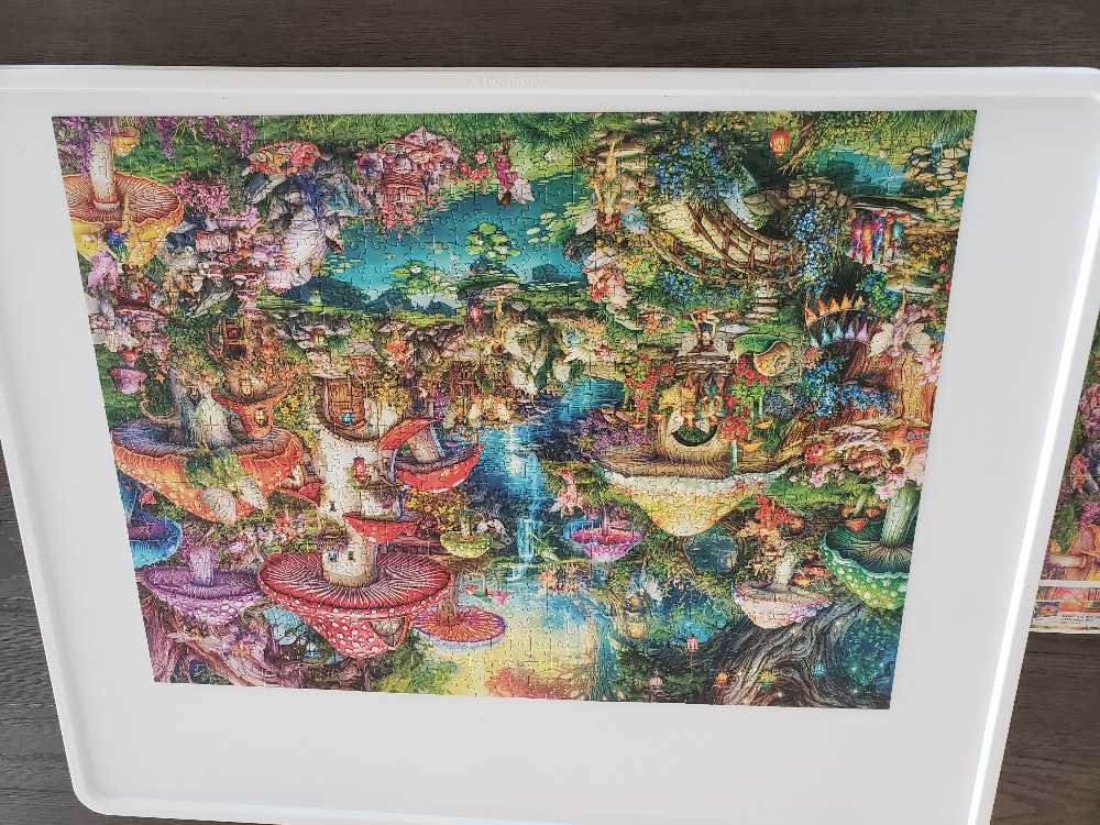 Merry Mushroom Village Picnic-NIB-FOR SALE - Buffalo Games puzzle collectible [Barcode 079346127504] - Main Image 4