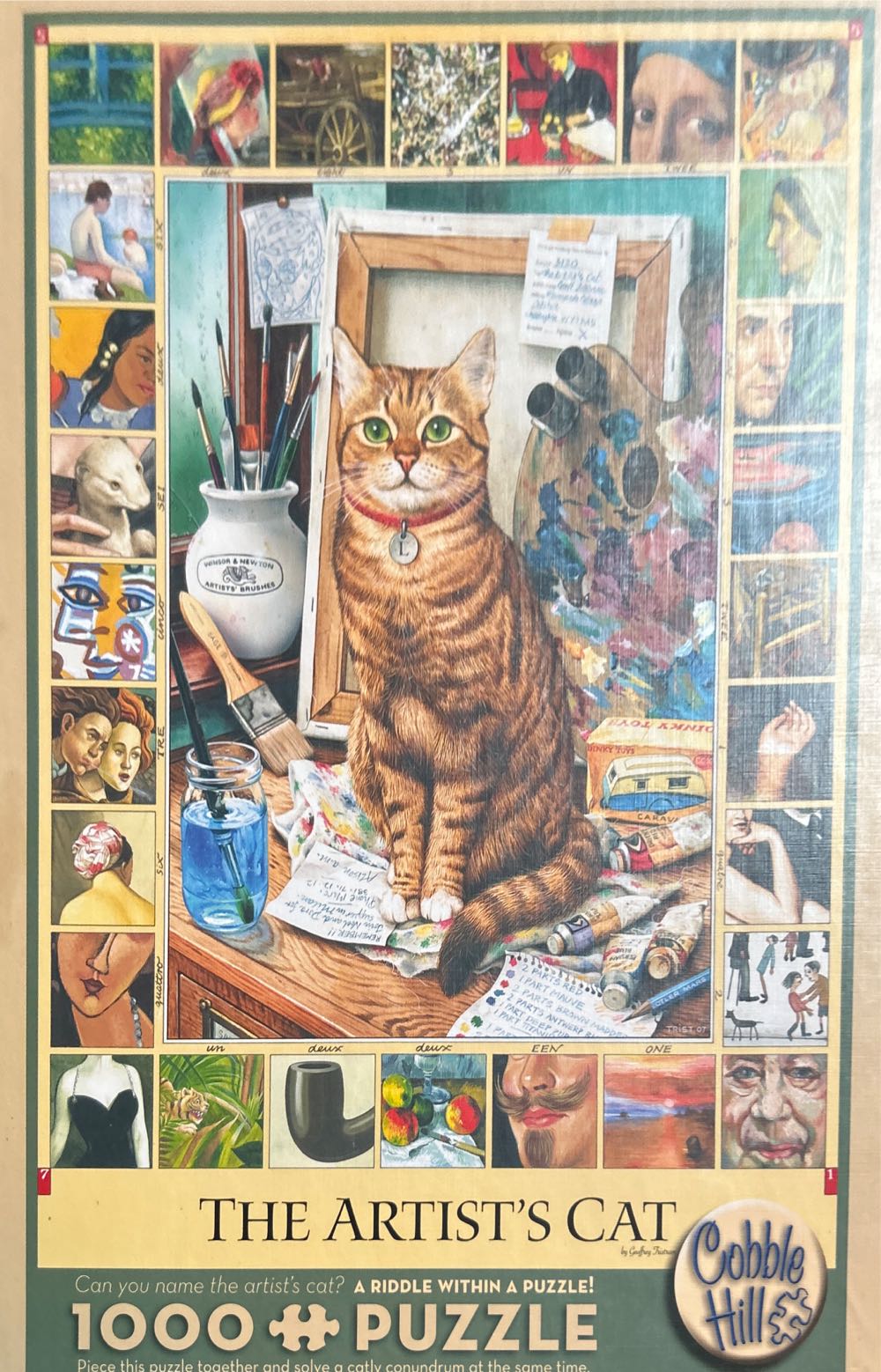 The Artist’s Cat - Cobble Hill puzzle collectible [Barcode 625012516433] - Main Image 2