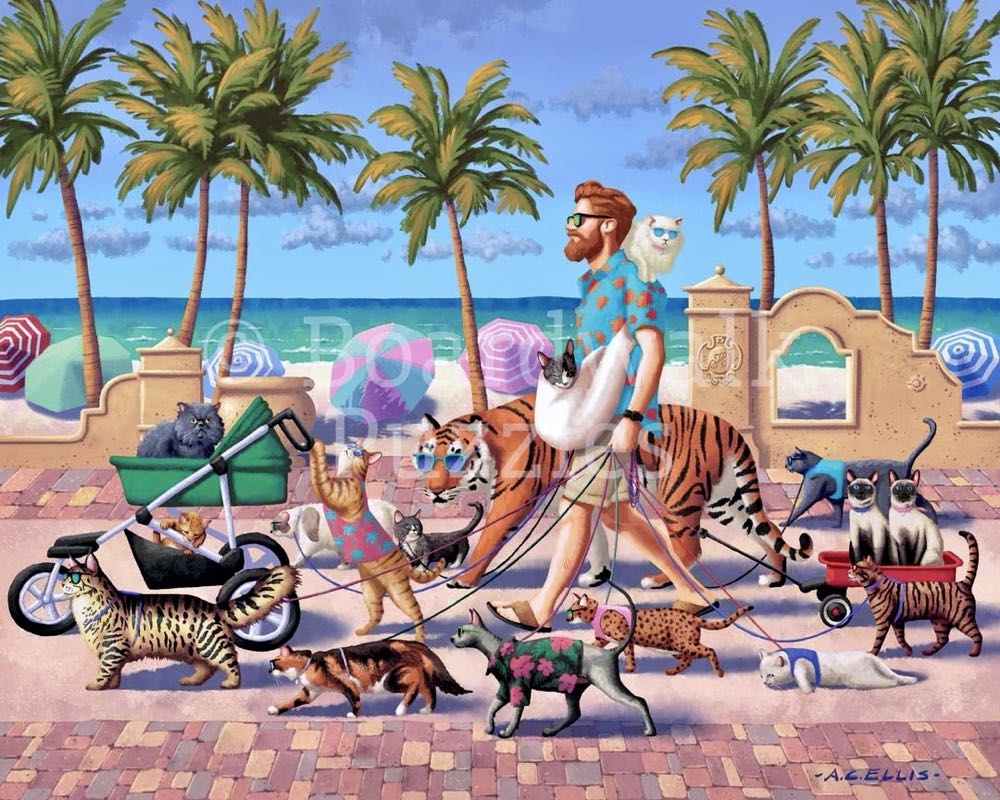 Cat Walker-TRADED - Boardwalk Puzzle Company puzzle collectible [Barcode 671095105842] - Main Image 2