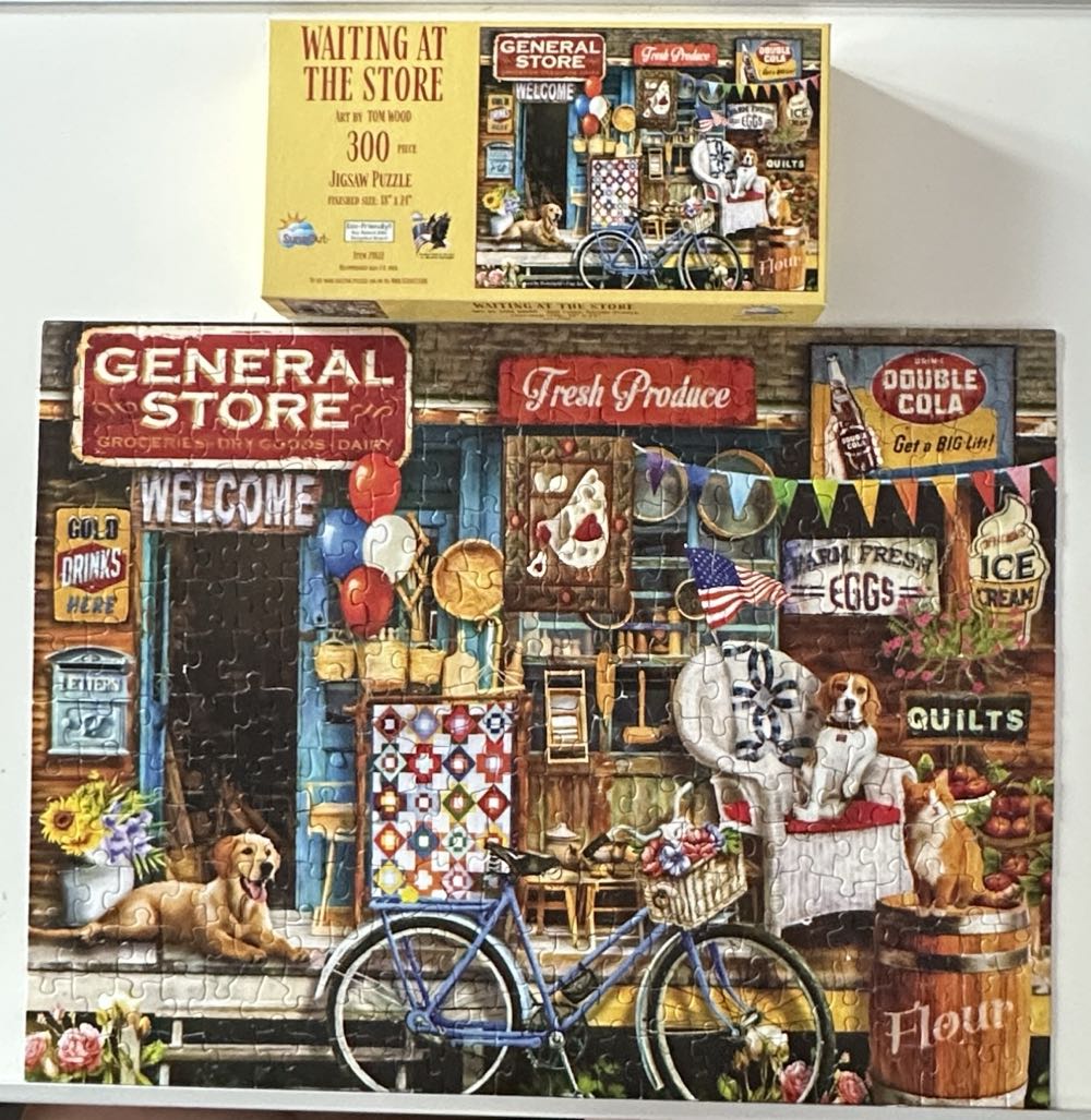 Waiting At The Store - SunsOut puzzle collectible [Barcode 796780298224] - Main Image 2