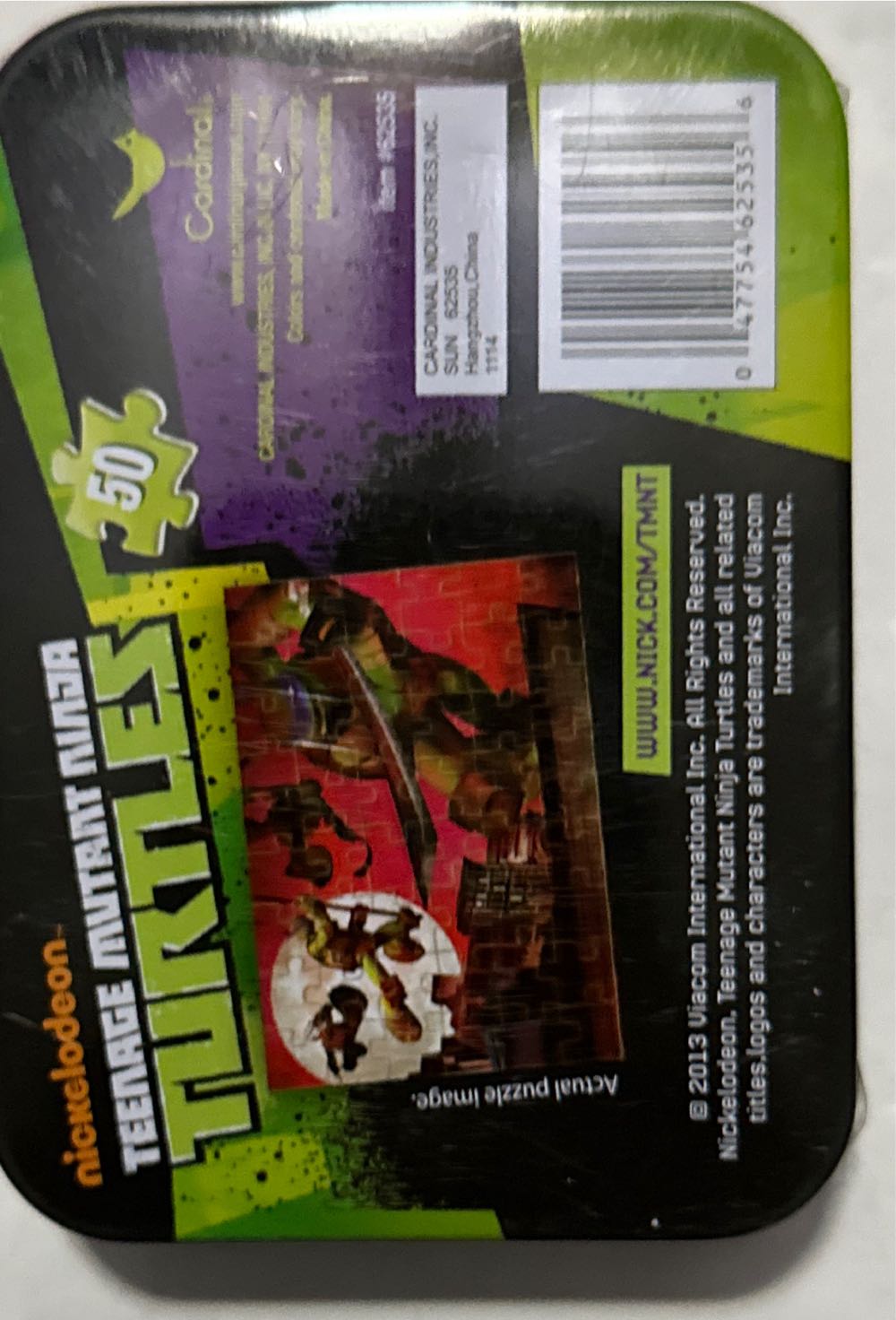 Nickelodeon Teenage Mutant Ninja Turtles 50 Piece By Cardinal  puzzle collectible [Barcode 047754625356] - Main Image 2