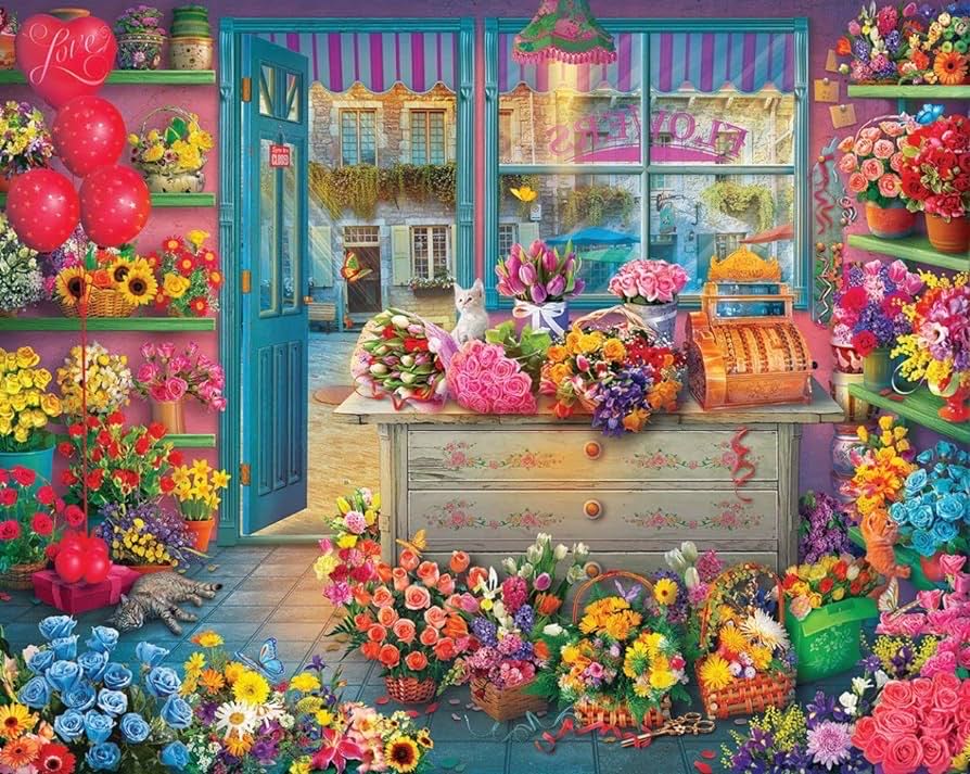 Colourful Flower Shop - Schmidt Puzzle puzzle collectible [Barcode 4001504597641] - Main Image 2