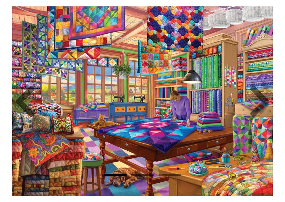 The Quilt Workshop - Eurographics puzzle collectible [Barcode 628136658591] - Main Image 2