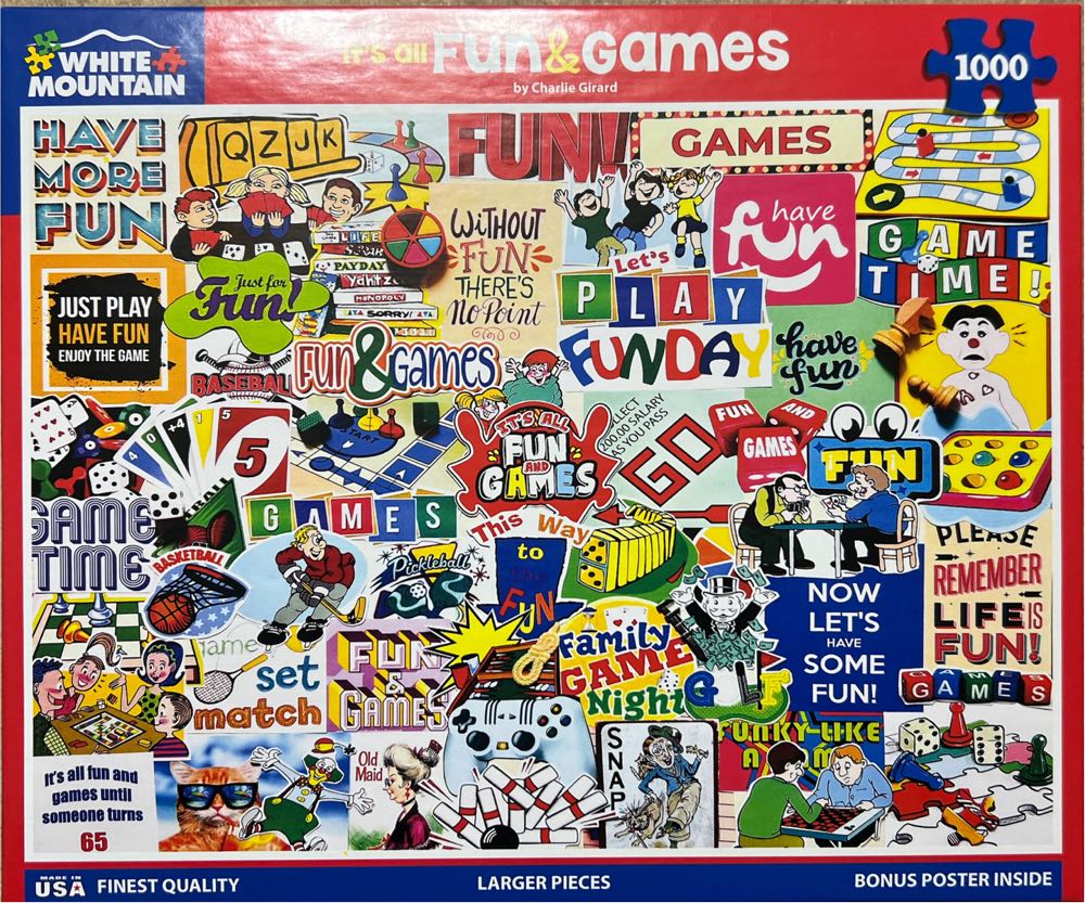 It’s All Fun & Games - 2024 - White Mountain Puzzles, Inc. puzzle collectible [Barcode 724819267491] - Main Image 2