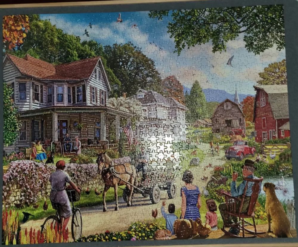 Country Weekend - White Mountain Puzzles puzzle collectible [Barcode 724819267507] - Main Image 2