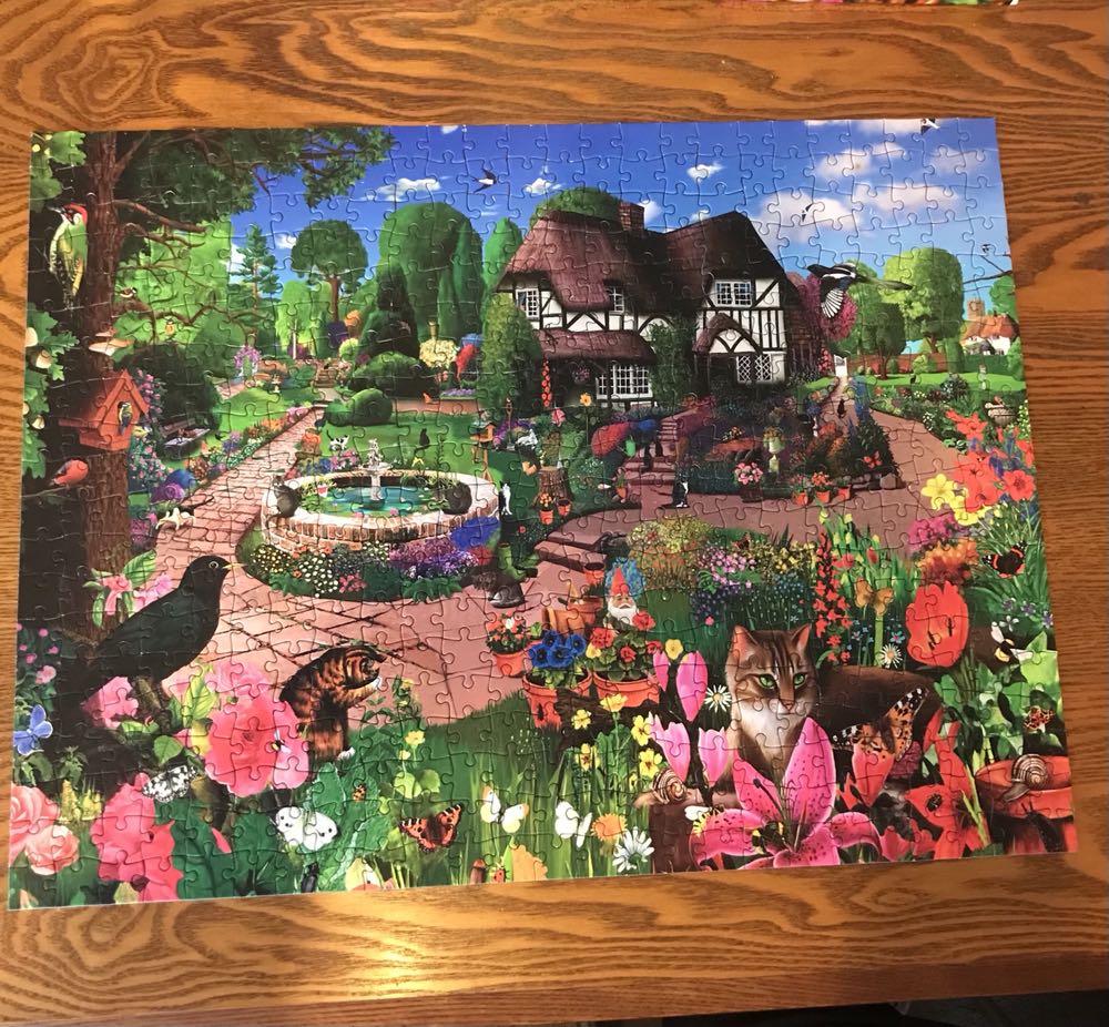 Cats In A Cottage Garden  puzzle collectible [Barcode 5060085105644] - Main Image 2