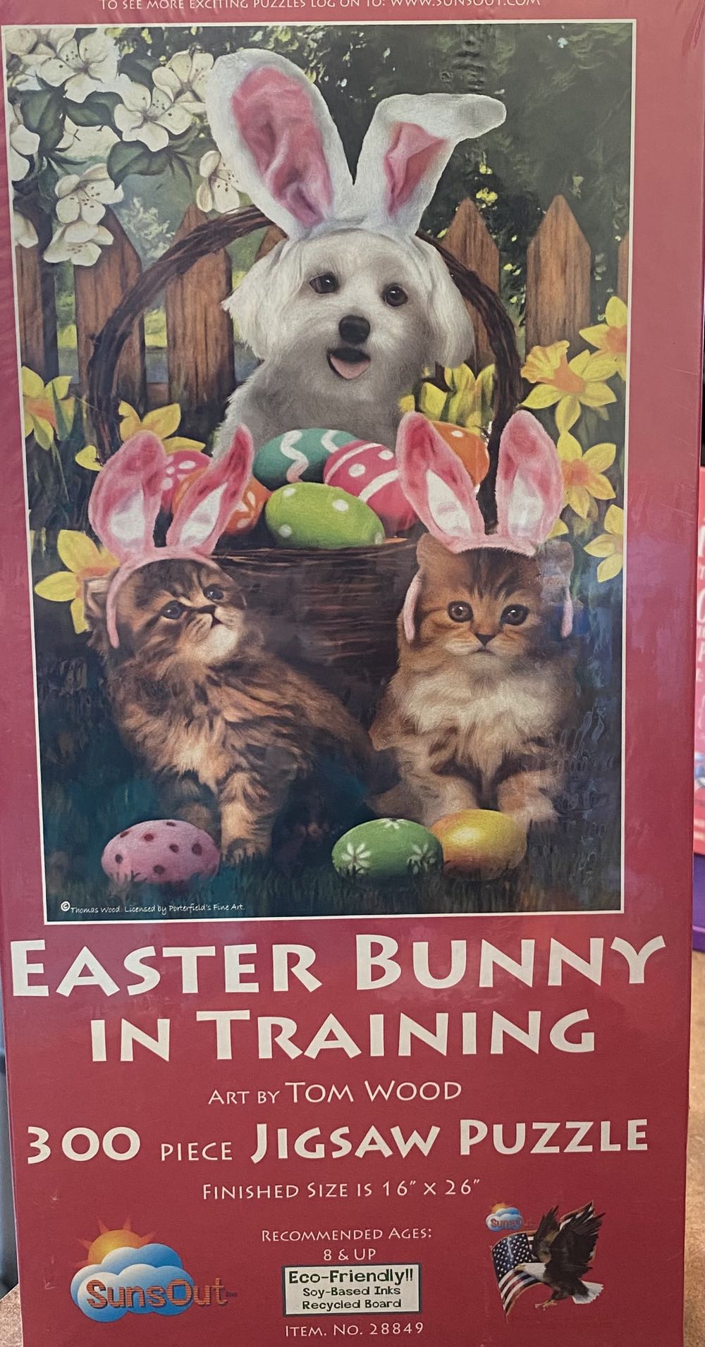Easter Bunny In Training Dale VC  - SunsOut puzzle collectible [Barcode 796780288492] - Main Image 2