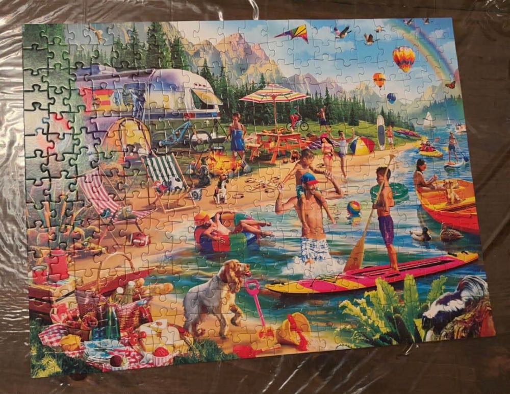 Day At The Lake - Master Pieces puzzle collectible [Barcode 705988603617] - Main Image 4