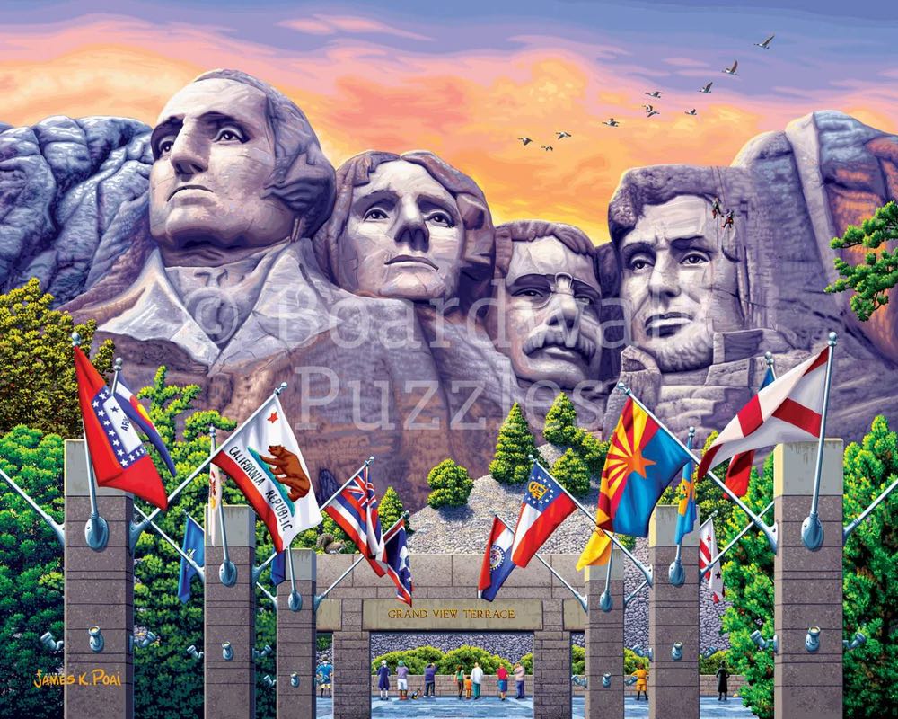 Iconic Places : Mount Rushmore 🆕 - Boardwalk Puzzle Company puzzle collectible [Barcode 671095905749] - Main Image 2