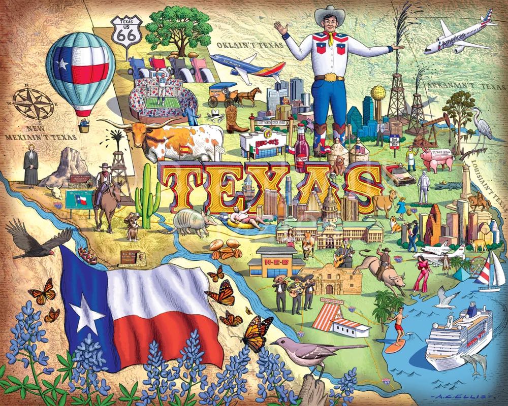 Big Texas 🆕 - Boardwalk Puzzle Company puzzle collectible [Barcode 671095005739] - Main Image 2