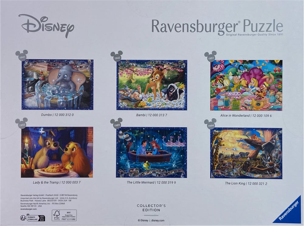 Disney Collectors Edition Aristocrats - Ravensburger puzzle collectible [Barcode 4005555007531] - Main Image 3
