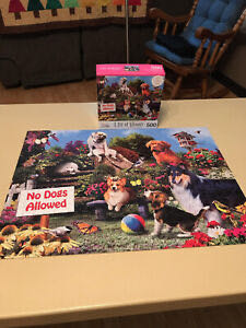 Jigsaw Factory 500 No Dogs Allowed  puzzle collectible [Barcode 788958772735] - Main Image 1