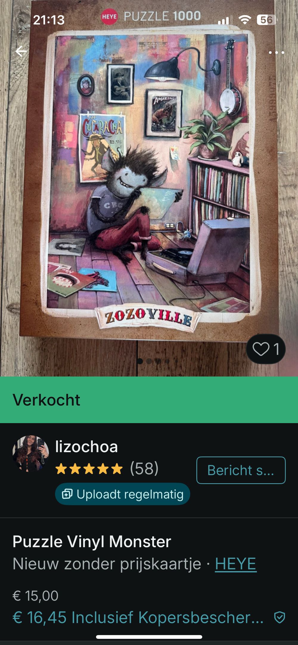 Zozoville Vinyl Monster ZK45 - Heye Puzzle puzzle collectible [Barcode 4001689300333] - Main Image 4