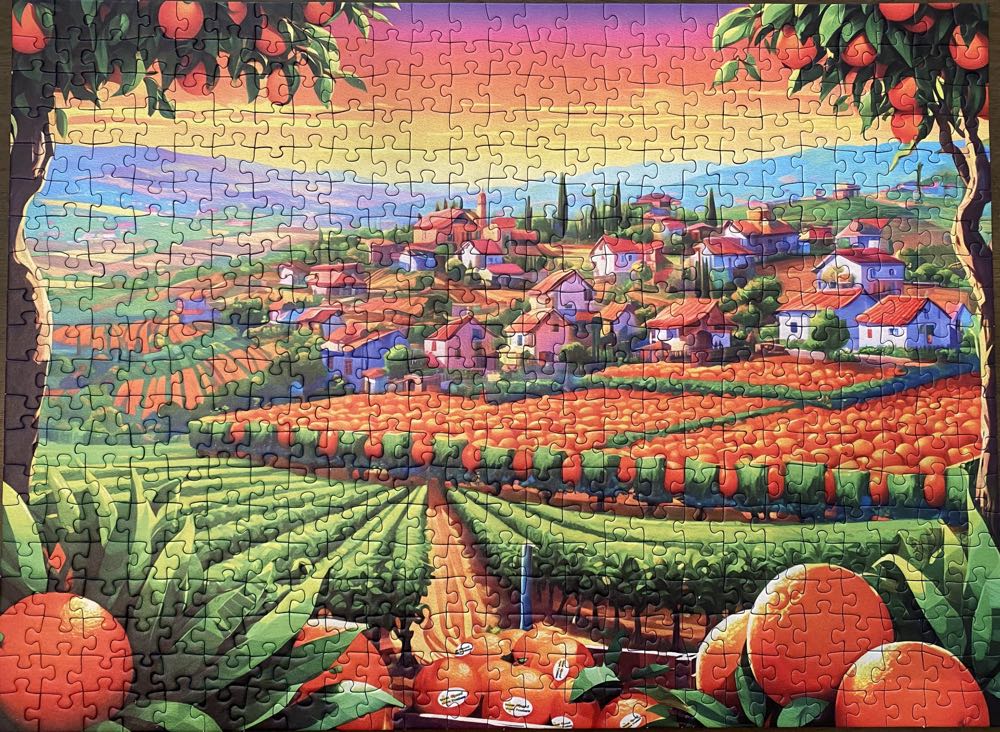Tranquil Town In Orange Groves - Ravensburger Completed puzzle collectible - Main Image 2