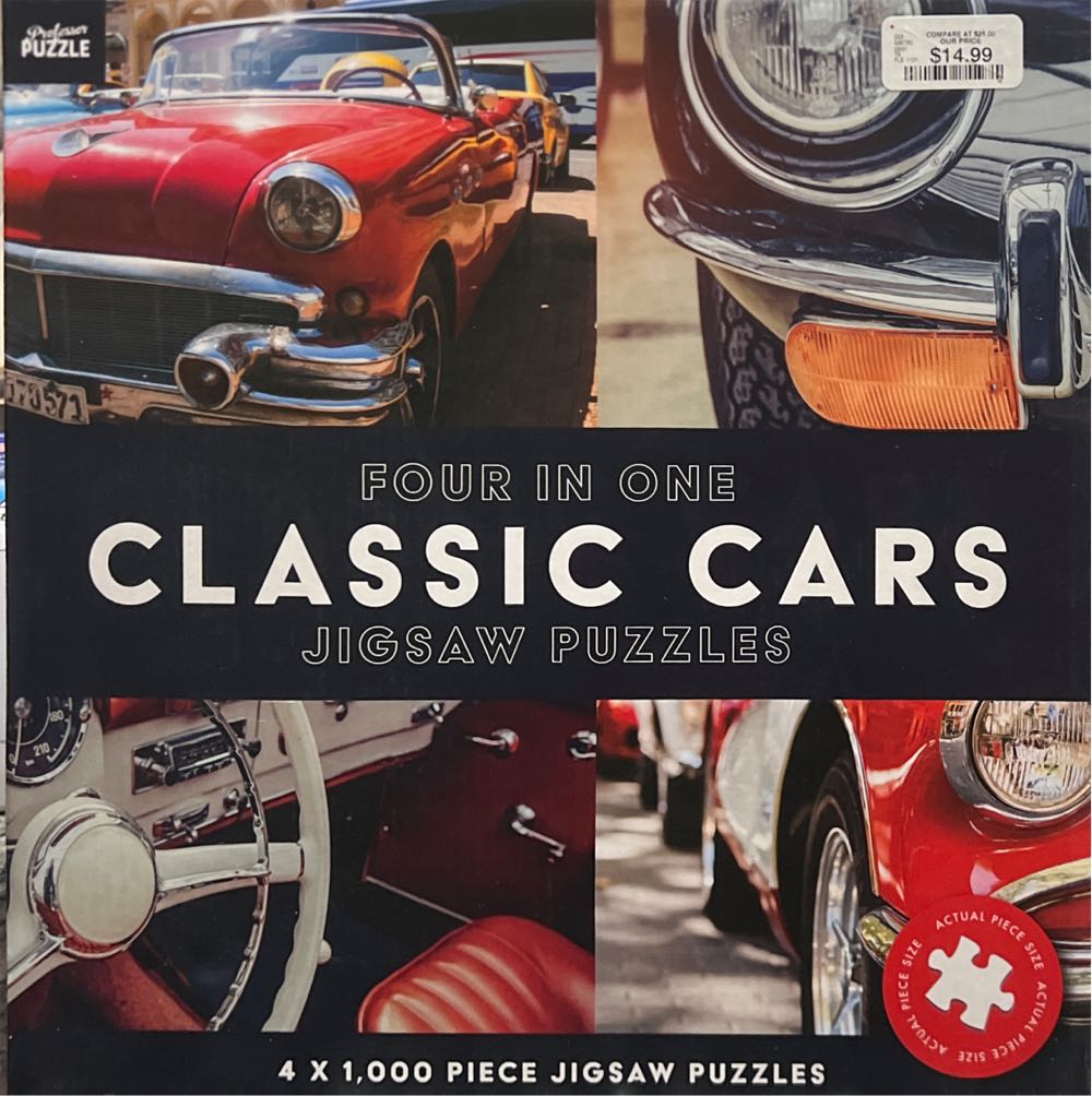 Four In One Classic Cars Jigsaw Puzzles - Professor Puzzle puzzle collectible [Barcode 33297762001499] - Main Image 3